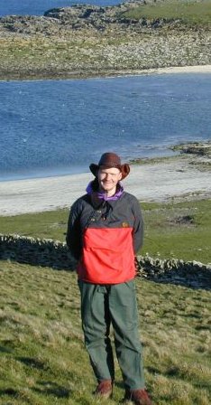 Chris McGinlay, enjoying a walk on Mousa Island